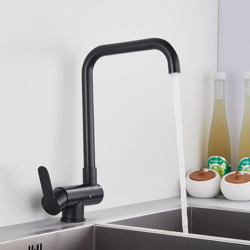 Robinet d'évier de cuisine for bar Farmhouse Commercial en finition noir mat