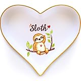 BJDAMAI Sloth Ring Holder Dish Tray, Gifts For Women Teens Girls Kids, Sloth Lovers Themed Stuff Accessories Things Decor Merch, Home Room Ring Earrings Necklace Organizer Holder!