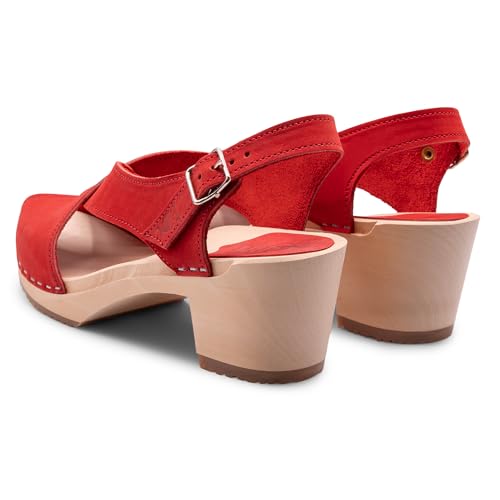 Sandgrens Handmade Swedish Wood Clogs for Women, High Heel Sandal | Morocco4