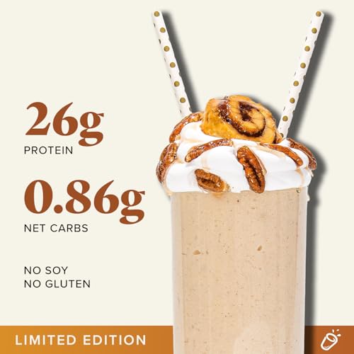 Keto Chow Pecan Sticky Bun | Keto Meal Replacement Shake Powder | Nutritionally Complete Keto Food | Low Carb Keto Meals | Delicious Easy Meal Substitute Drink | Protein Rich You Choose The Fat | Single Meal Sample