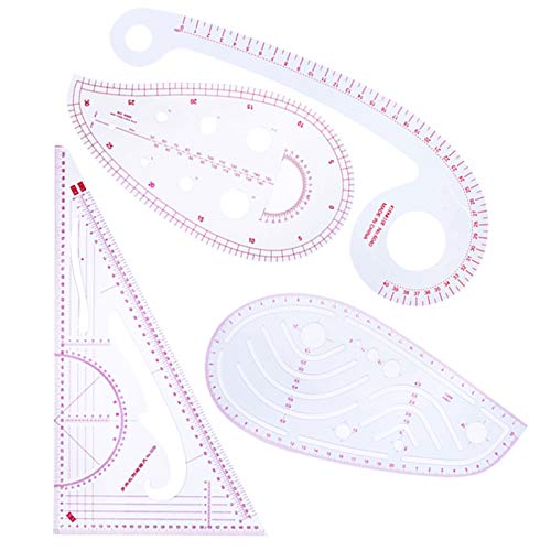 Règle Couture Incurvées Règle Ensemble D’outils Métriques Règle Courbée pour La Couture Patrons Règle Couture En Plastique Souple Claires Pour Les Motifs,Les Dessins,Les Règles de Coupe Polyvalentes
