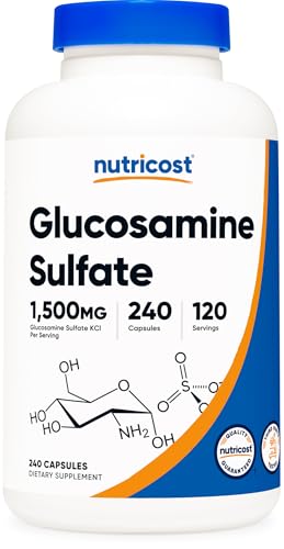 Nutricost Glucosamine Sulfate 750mg 240 Capsules (1500mg Per Serving)