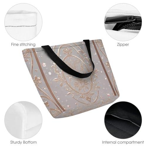 Women Tote Bags with Handles Glow in The Dark Shoulder Bag with Zipper Handbags Shopping Bags Travel Bag Beach Bag Reusable Grocery Bag for Swim Holiday Gift3