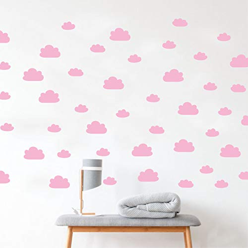 Vinilos Decorativos Nube Juego 56 Piezas Rosa Suave miniatura 3