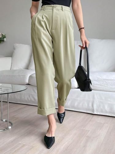 Image of KOTTY Women's Cotton Blend Cross Pocket Solid Trousers