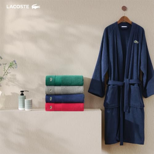 Lacoste Heritage Supima Cotton Bath Towel, Meteorite, 30" x 54", Highly Absorbent - image 9