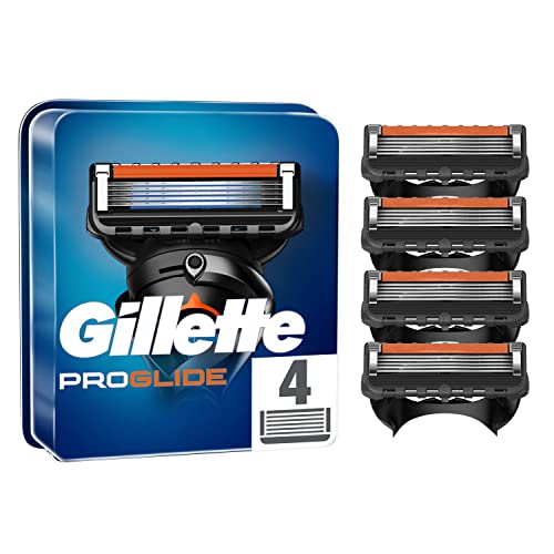 Gillette ProGlide Lot de 4 recharges de lames de rasoir pour homme, avec 5 lames anti-friction pour un rasage de près et de longue durée