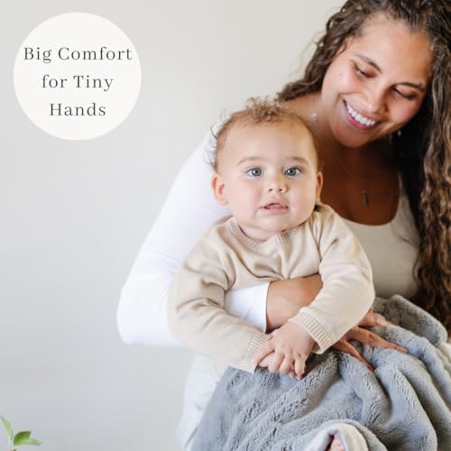 Image of Saranoni Luxury Receiving Blankets for Babies | Ultra-Soft Lush and Boutique Quality Baby Blanket | Gray - 40 inch x 30 inch
