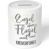 JUNIWORDS Spardose Sparbüchse, Engel ohne Flügel nennt Man Kinovorführer (5169802)