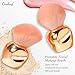 Oneleaf Kabuki Makeup Brushes Premium Synthetic Flat Body Brush Foundation Kabuki Makeup 2 Pcs Brush Set, Golden(Round）