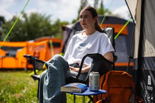 OLPRO | Portable Camping Table with Spike | Lightweight & Foldable Outdoor Table, 44cm Tall with Anti-Slip PVC Top, Perfect for Camping, Beach, Picnics & Outdoor Dining - Image 3
