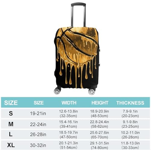 Dripping Gold Basketball Luggage Covers Washable Travel Suitcase Cover Elastic Baggage Protector2