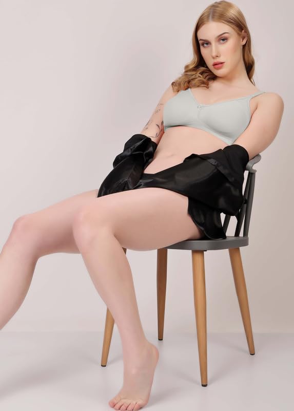 Image of London Hills Regular Bra for Women Everyday Non Padded Wire Free Full Coverage Cotton Blend
