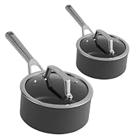 Ninja Foodi ZeroStick Saucepan with Lid, 16cm (C30216) + Ninja Foodi ZeroStick Saucepan with Lid, 20cm (‎C30220)