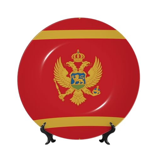 Plato decorativo de cerámica de 10 pulgadas con diseño premium de Montenegro 2