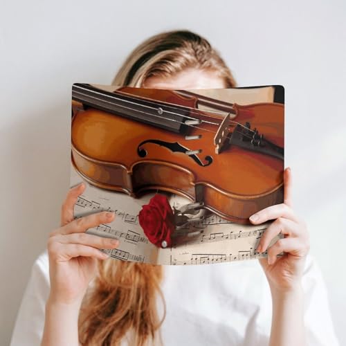 Cuaderno de hojas sueltas A5 de violín recargable con cubierta duradera de piel 6