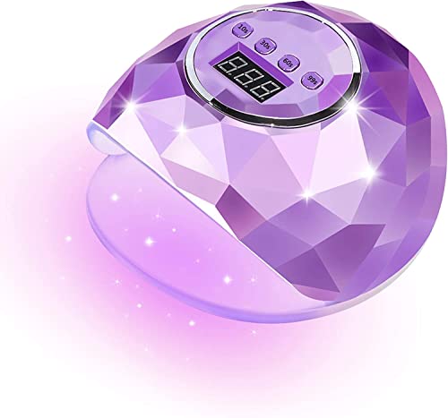 AIJIMEI UV LED Nail Lamp Nail Dryer Nail dryers for Gel and Regular Polish 86W Fast Drying Gel Polish Adjustable 4 Time Presets Smart Sensor (Purple)