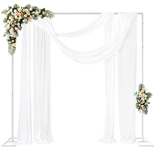 Support de toile de fond 2,4x2,4m robuste et cadre carré réglable pour décoration - 2