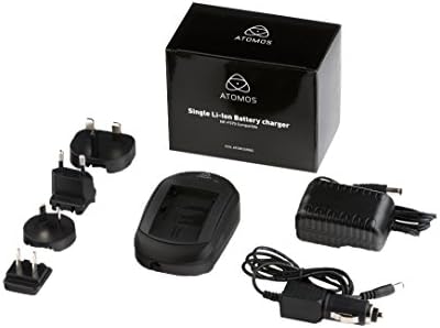 Atomos ATOMCGR002 Single Battery Charger, 1000 mAh Charger and Cable