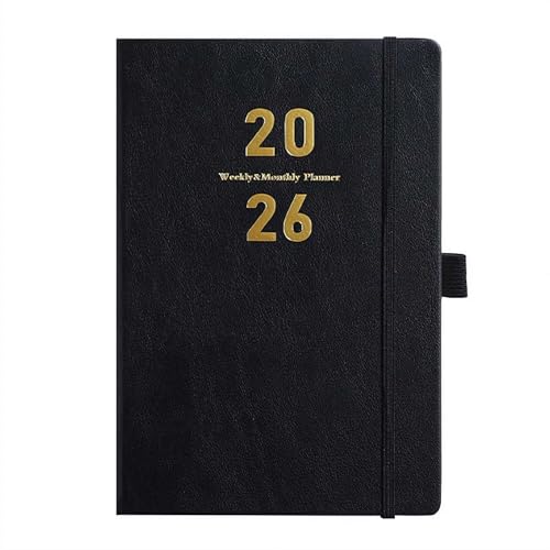 �蒠 2026�N �J�����_�[ �蒠 2026�N �J�����_�[ �T�ԁE�� 2026�N 1��~12�� 365�� �f�C���[�蒠 �^�u�t�� A5�T�C�Y Pu�f�� ����7mm �z�[���I�t�B�X���L�����p (�u���b�N)