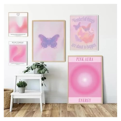 Cuadro de mariposas rosas y moradas en lienzo para llenar de magia y relax tu habitación 3