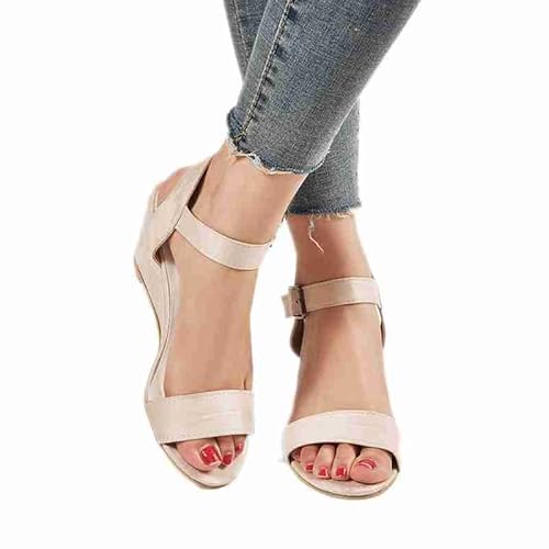 ZBYY Womens Open Toe Dressy Platform Sandals Summer Slip on