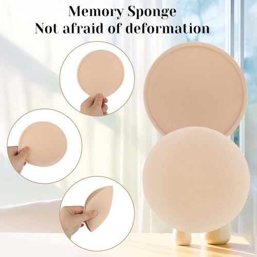 Round Bra Inserts Pads,Removable and Washable Bra Cups Inserts Push Up Breast Inserts Sew in Bra Cups for Women for Bikinis Top Swimsuit Sport Bra(2 Pairs)4