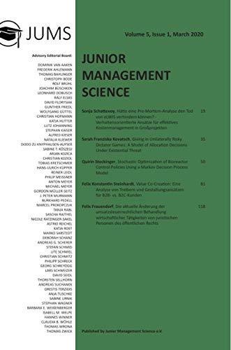 Junior Management Science, Volume 5, Issue 1, March 2020 (German Edition)