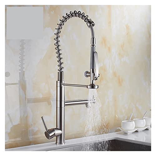 Robinet de cuisine en laiton chromé grand modèle LWX avec bec pivotant pour évier