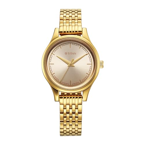 Image of Titan Karishma Workwear Cream Dial Stainless Steel Watch for Women