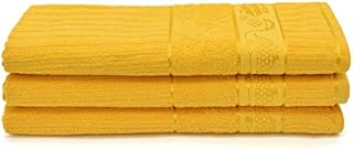 Ashley Mills Woven Tea Towels Pack of 3 Large 40 x 70cms Super Absorbent Hearts 100% Cotton (Lime)