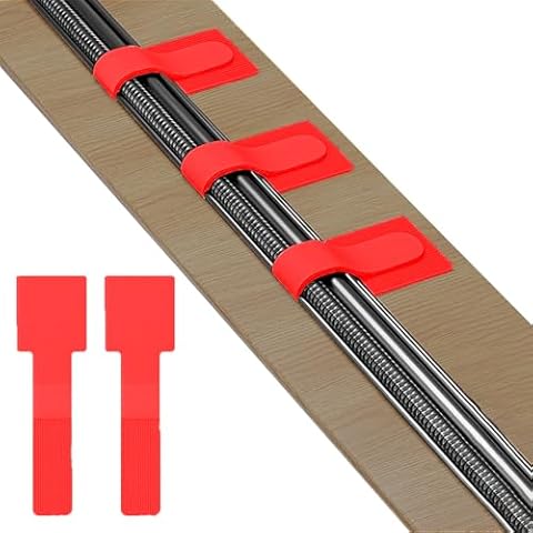 100pcs Self-Adhesive Hook and Loop Cable Ties, Reusable Sticky-Back Cable Straps, Durable Cord Organizer for Wire Management and Organization (Red) Cover