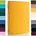 Produktbild Lavea Jersey Spannbettlaken, Spannbetttuch, Premium Serie LEA, 120x200cm, Gelb, 100% gekämmte Baumwolle, hochwertige Verarbeitung, mit Gummizug und OekoTex100
