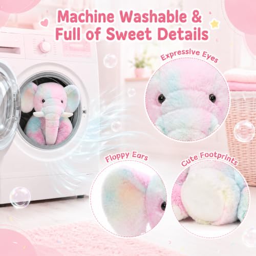 Image of MorisMos Elephant Stuffed Animal, 20 Inch, Soft Plush Toy, Kids Gift, Decor
