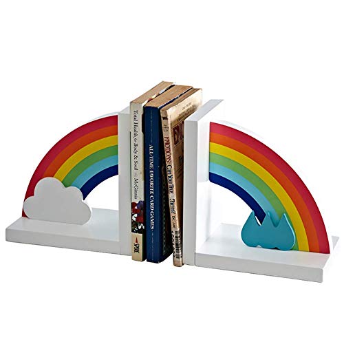 Zhihao Regenbogen Bookends, Holz Bookends for Home...