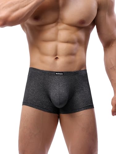 Men's Soft Comfortable Trunks Boxer Briefs Pouch Mens Sexy Stretch Breathable Under Panties2
