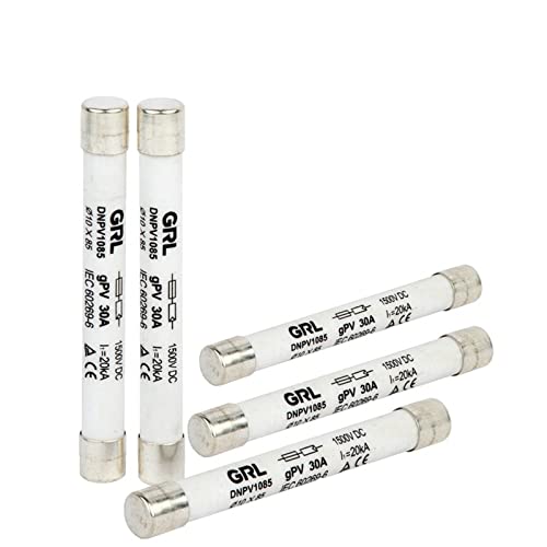 Fusible gPV 1500V DC Solaire cartouche de protection céramique DNPV1085 10x85mm pour boîte de couplage