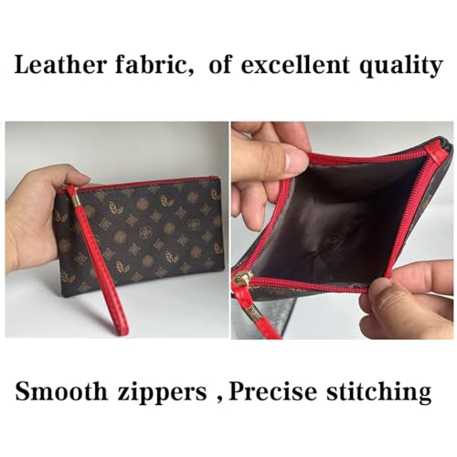 Ladies' wallet, which can hold passport, credit card, ID documents and mobile phone. It is equipped with a zipper closure to enhance security and make it convenient to access. (Red)4