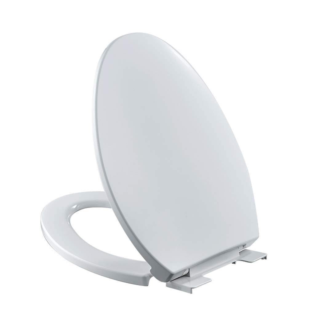 MOBYGKFY Toilet Seat,Cachet Elongated White, with Grip-Tight Bumpers, Quiet-Close, Quick-Release Hinges, Quick-Attach Hardware