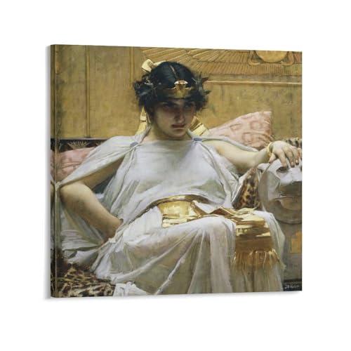 Toile Cléopâtre Waterhouse : décoration murale raffinée pour créer un salon élégant
