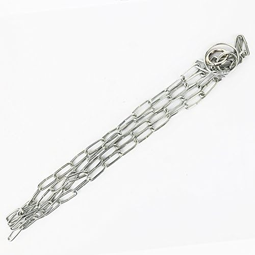 PepPet 70" Heavy Duty Light Weight Metal Chain Dog Walking Training Leash Anti Bite Dog Leash Metal Training Chain Leads for Small Large & Macho Dogs 6 ft