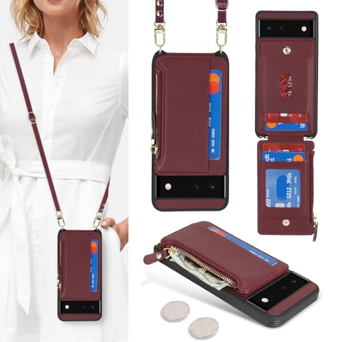 Étui portefeuille Pixel 6 à bandoulière pour garder les mains libres lors de vos sorties shopping