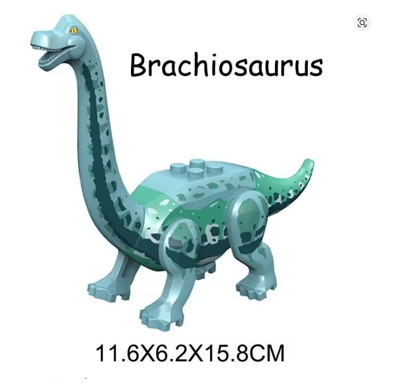 Image of Mini Action Figures, Multiple Character Collectible Set, Car Dashboard, Decoration & Cake Topper Toys for Fans (Dinosaur Trex Mini Building Block Figures, Set of 9 Pcs with Moving Parts)