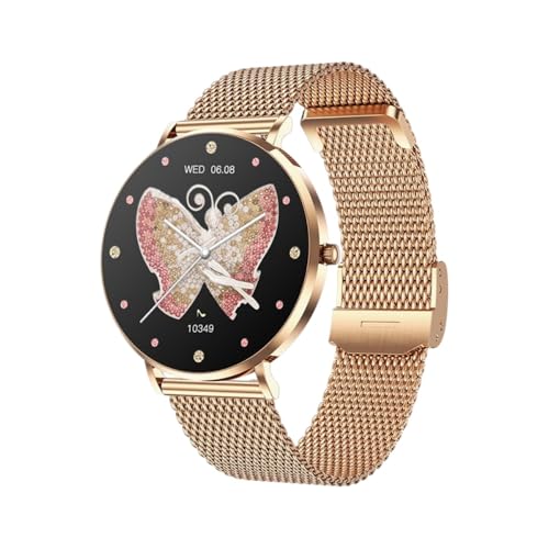 bergxperten notkraft UltraDünn Damen Smartwatch 1 32 AMOLED mit Herzfrequenz Blutdruck Bluetooth & 100+ Sportmodi Modisch und leicht