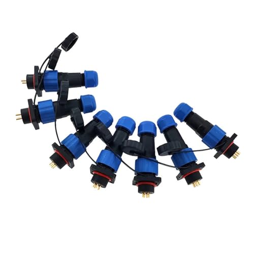 Conector cuadrado SP16 de 2 pines para cable de alimentación con enchufe macho de aviación 5