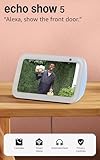 Amazon Echo Show 5 (newest model), Smart display, Designed for Alexa+, 2x the bass and clearer sound, Cloud Blue