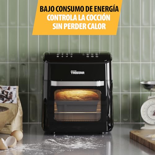 Miniatura 5 de Tristar Mini Horno Y Freidora De Aire Caliente, Freidora De Aire 2 En 1, Sin Bpa, 12 L, 12 Programas, Ventana De Visualización, 1800 W, Fr-9065
