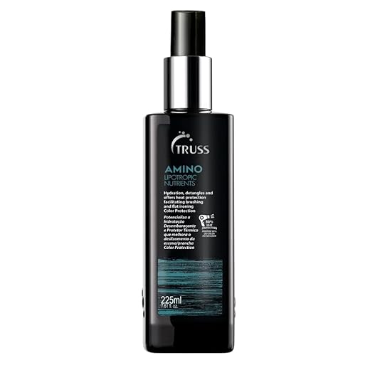 Spray Protetor de Calor TRUSS Professional Amino Miracle, 220 ml, Repara Cabelos Danificados, Controle de Frizz, Brilho