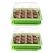 Produktbild Schramm® 2 Stück Anzucht Set Gewächshaus 20,5 x 15,5 x 11 cm Anzucht Schale Töpfe Zimmergewächshaus für 24 Anzuchttöpfe Anzuchtset Mini-Gewächshaus