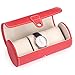 Produktbild DLYDSSZZ Uhrenbox mit 3 Fächern, zylinderförmig, tragbar, für den Haushalt, kleine Schmuck-Aufbewahrungsbox mit mehreren Rahmen, Brillen-Finishing-Box als Geschenk (Farbe: B, Größe: 919,5 cm)